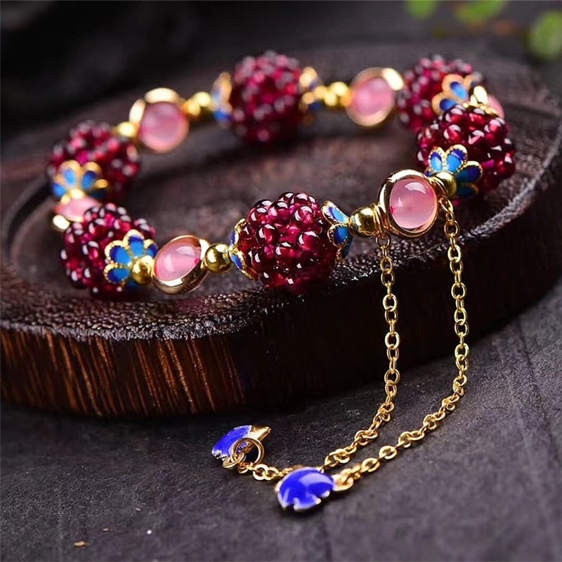 BerryStone™ | Armband aus Natürlichem Stein mit Beeren