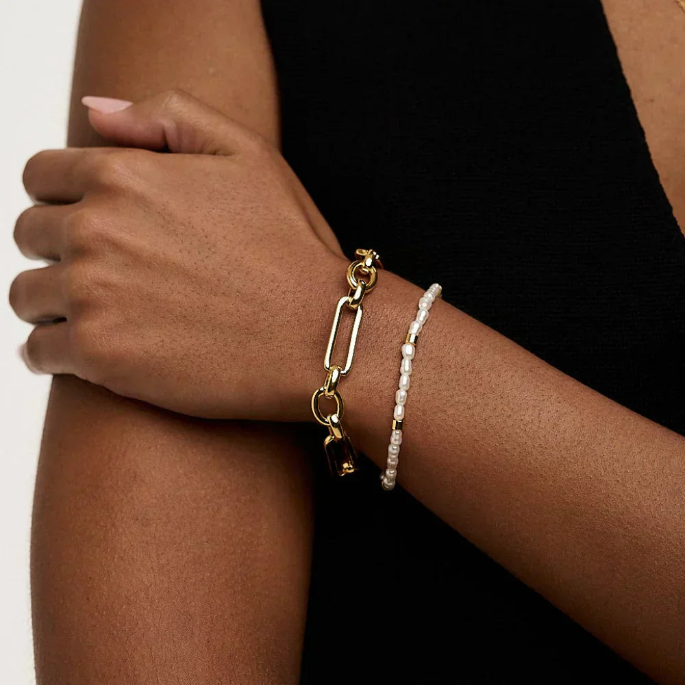 Link™ | Gold-T-Bar-Armband
