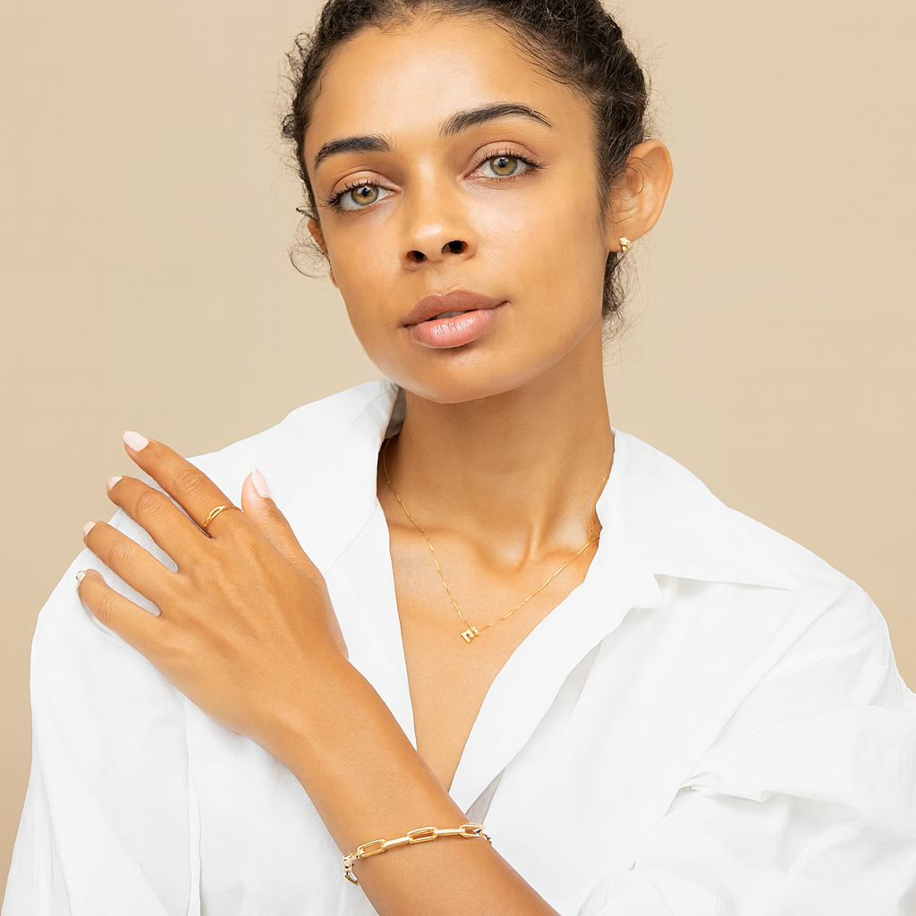 LoveNote™ | Gold-Anhänger mit Initialen