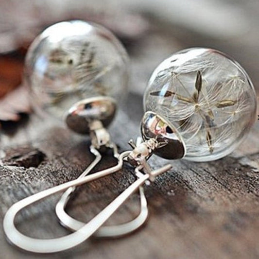Dandelion™ | Silver Delicate Pendant Earrings