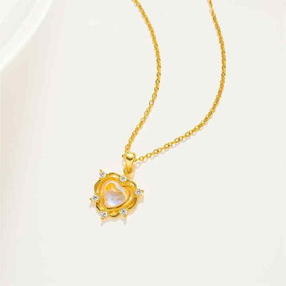 Moonstone Necklace – Heart Shape