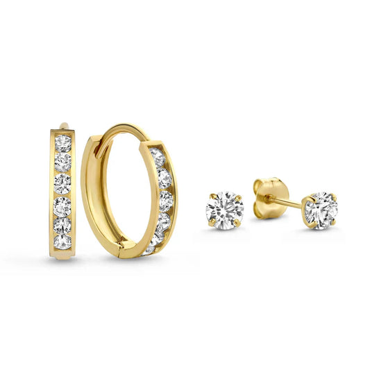 Brillane™ | Gold-Ohrring-Set