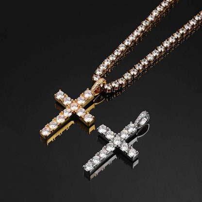 Faith™ | Gold-Moissanit-Kreuz-Halskette
