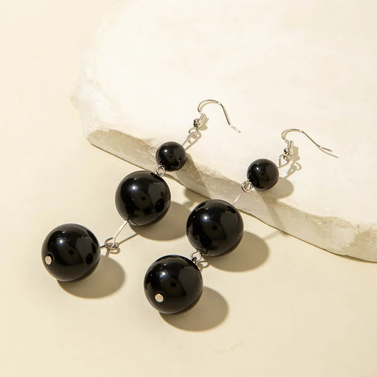 Black Beads Earrings