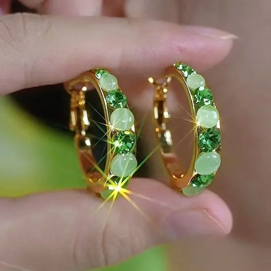 Green Diamond Earrings