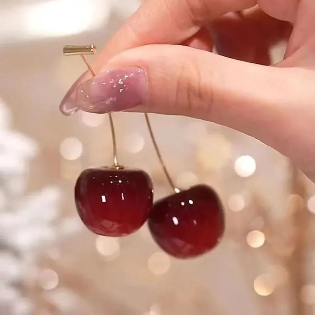 Exquisite Cherry Pendant Earrings