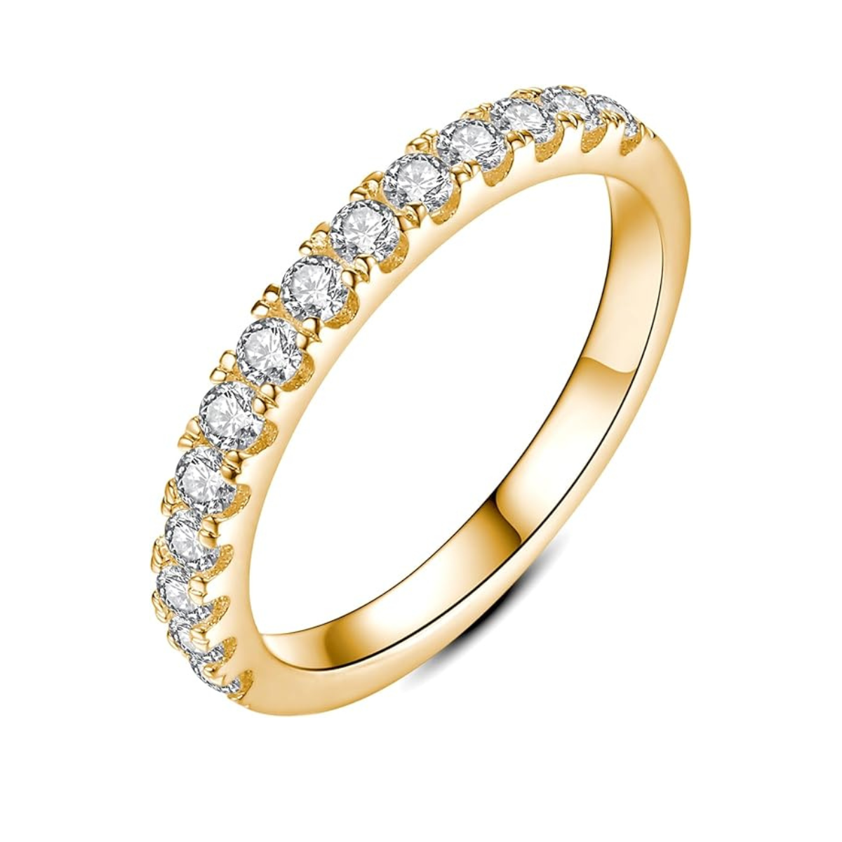 Eterna™ | Gold Moissanite Wedding Band