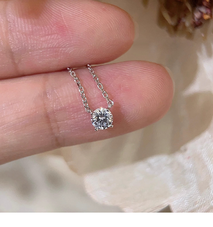 Clea™ | Halskette mit goldenem Moissanit-Stein