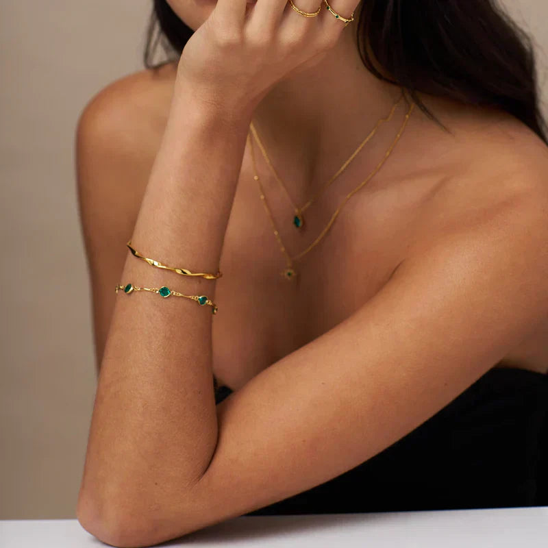 Emeralda™ | Gold-Gliederarmband